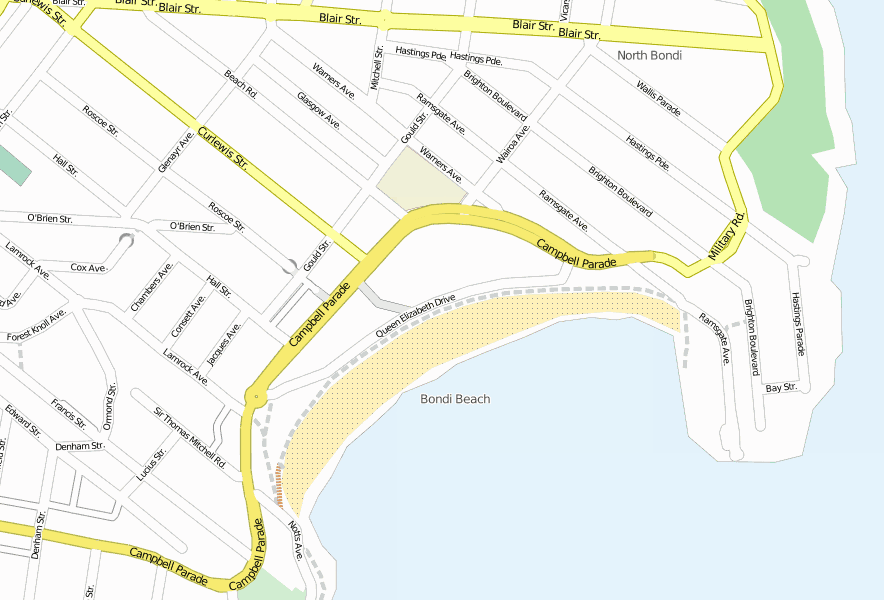Stadtplan Bondi Beach 
